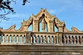 Ananda temple Bagan, Myanmar. Architectural details on this modern 'tazaungi' 
